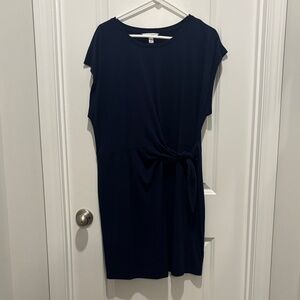 Nine West Navy Faux Wrap Dress